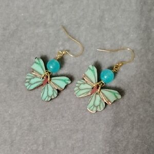 Elegant Butterfly Earrings with Gold Accents